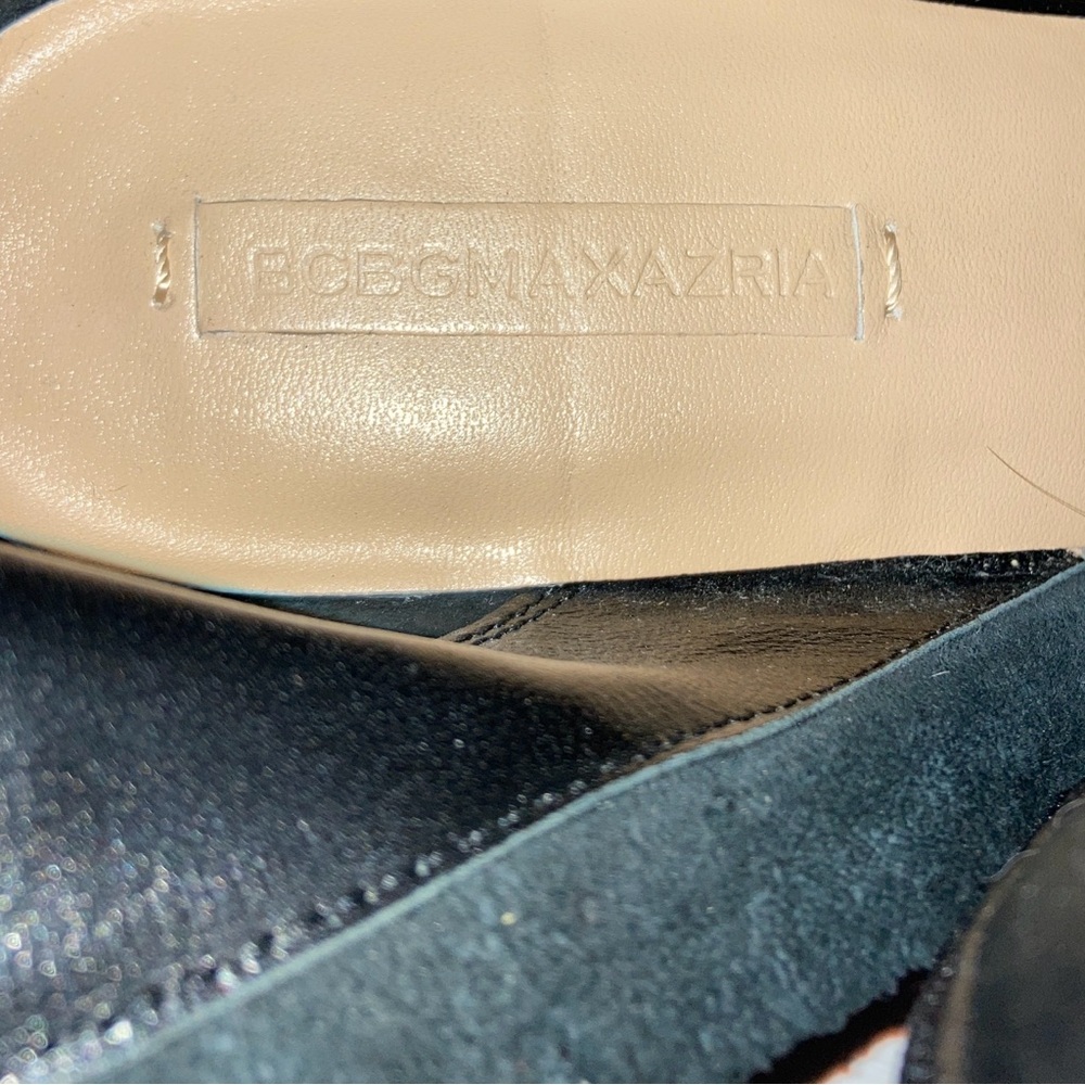 BCBGMaxAzria Henley Black Leather Heeled Platform Boots sz.8.5 - Picture 2 of 9